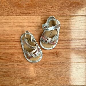 Koala Baby Pink & Silver Sparkle Sandals Size 2